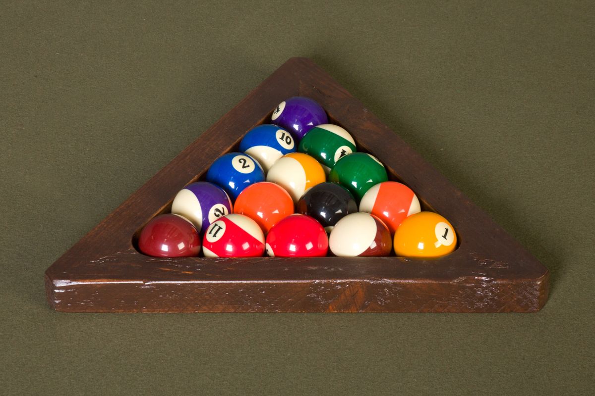 Viking Log Barnwood Pool Ball Rack (Triangle) - Weathered Grey Finish