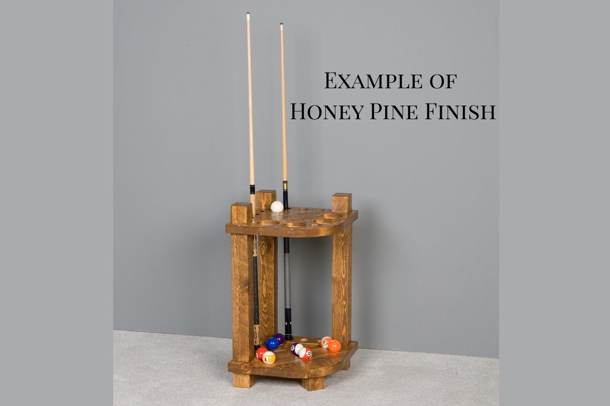 Viking Log Barnwood 2 Piece Wall Cue Rack - Honey Pine Finish