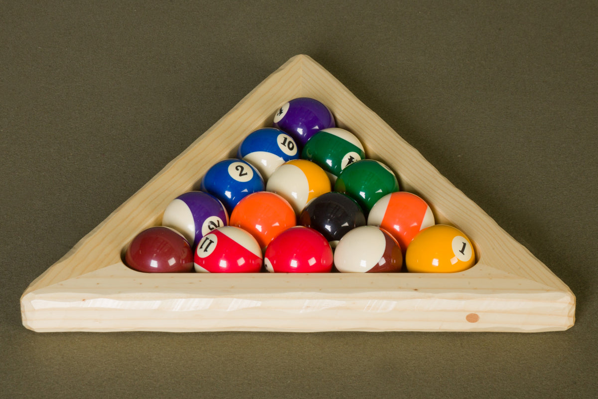 Viking Log Pool Ball Rack (Triangle) - Honey Pine Finish