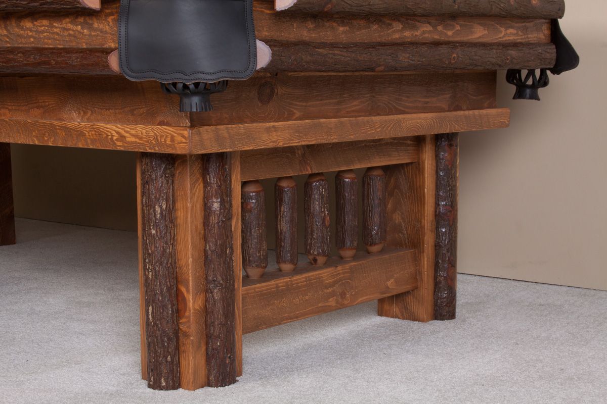 Viking Log Sawtooth Hickory Billiard Table