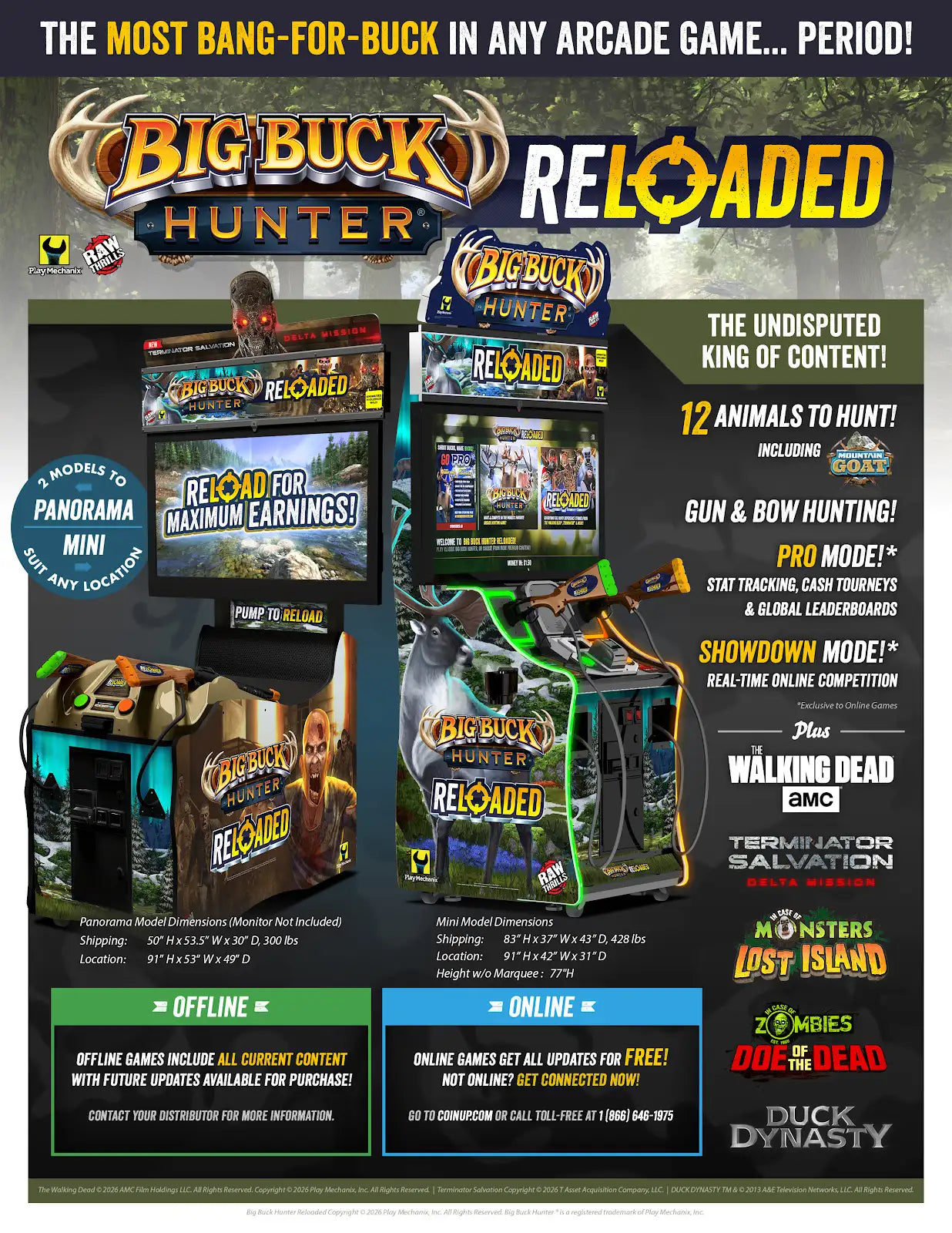 Raw Thrills Big Buck Hunter Reloaded Mini