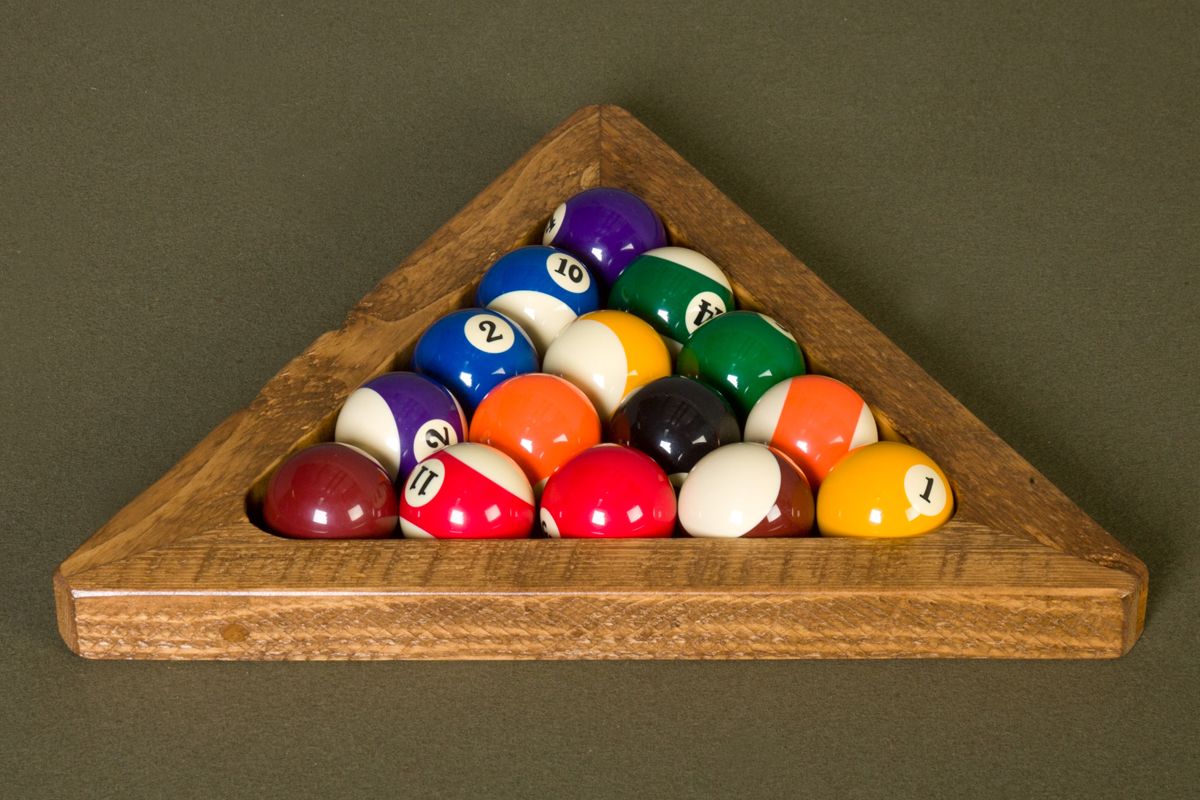 Viking Log Barnwood Pool Ball Rack (Triangle) - Honey Pine Finish