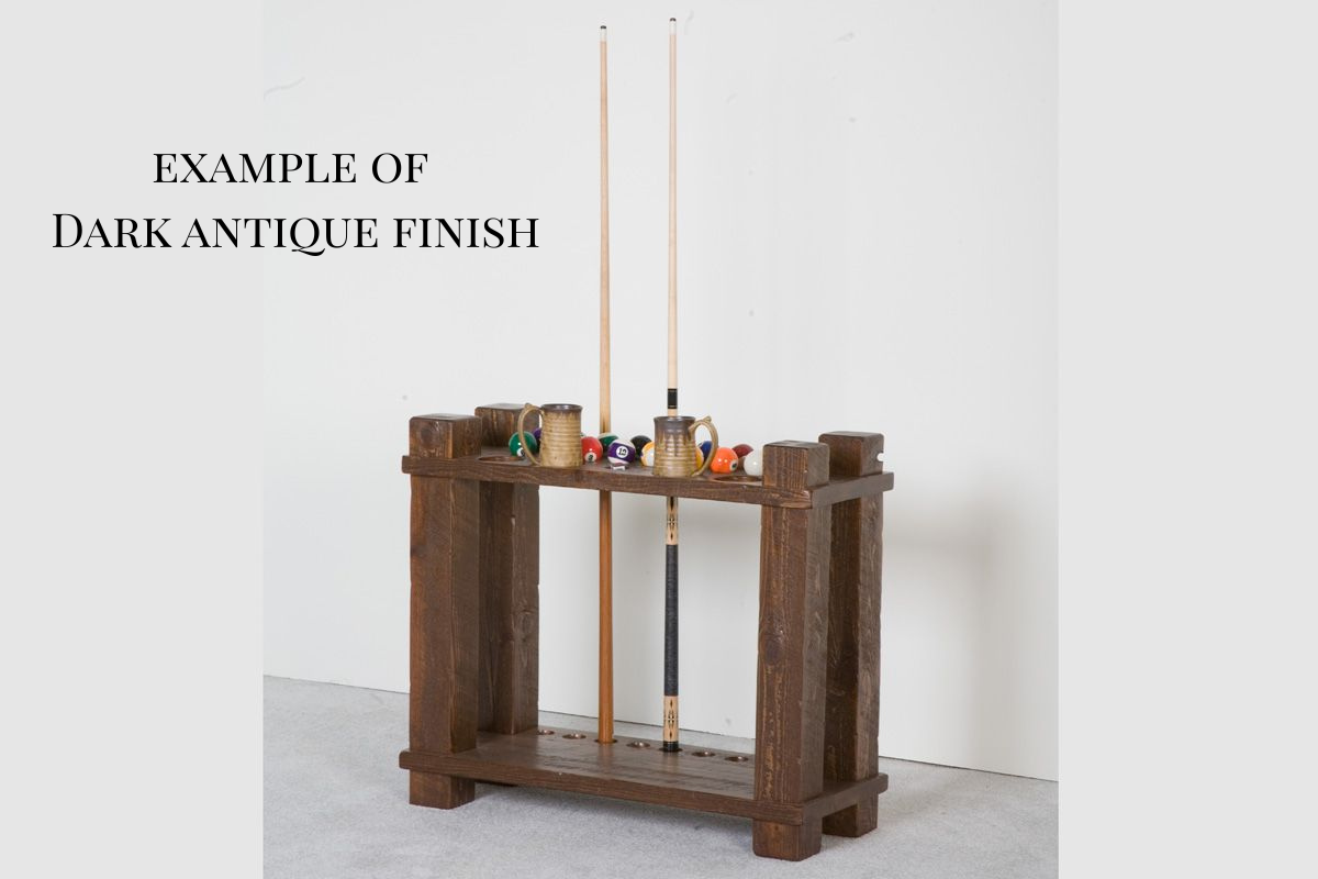 Viking Log Barnwood Wall Framed Cue Rack — Dark Antique Finish