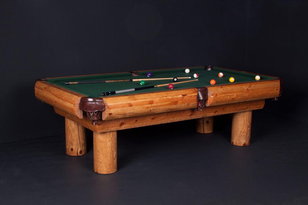 Viking Log Ponderosa Pine Billiard Table
