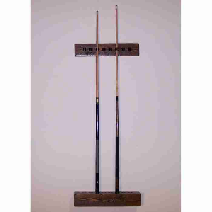 Viking Log Barnwood 2 Piece Wall Cue Rack - Honey Pine Finish